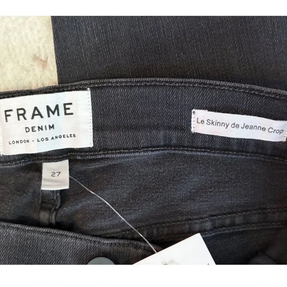 FRAME Women's Size 27 Le Skinny‎ de Jeanne Crop Jeans Black Denim NWT